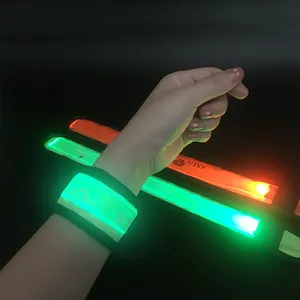Led Slap Sicherheits armband Armband Glow Armband für Night Run Led Light Up Running Snap Armband Slap