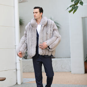 Manteau de fourrure de renard véritable style classique de base pour hommes manteau de fourrure de renard véritable chaud pour l'hiver personnalisé manteau pour hommes - Product Image 6