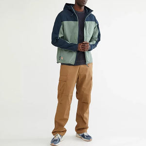 Veste coupe-vent décontractée pour hommes personnalisée OEM Protection coupe-vent d'automne avec col montant en toile imperméable coupe-vent - Product Image 2