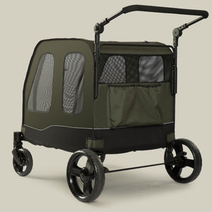 Cochecito plegable para perros con frenos de 4 ruedas, carga máxima de 60kg, cochecito grande para mascotas, cochecitos para perros grandes y medianos - Product Image 5