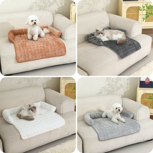 Coussin pour animaux <span class=keywords><strong>de</strong></span> compagnie <span class=keywords><strong>de</strong></span> style canapé à carreaux DO et lit pour chat et chien en forme <span class=keywords><strong>de</strong></span> U, chaud pour l'hiver, antidérapant, nid douillet pour animaux <span class=keywords><strong>de</strong></span> compagnie <span class=keywords><strong>de</strong></span> petite et moyenne taille - Product Image 2