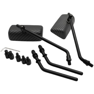 Nuovi Specchietti Retrovisori Moto JP Motor Rettangolari in Lega di Alluminio Convessi Argento di Alta Qualità per Retrofit <span class=keywords><strong>Hal</strong></span> Davis - Product Image 6
