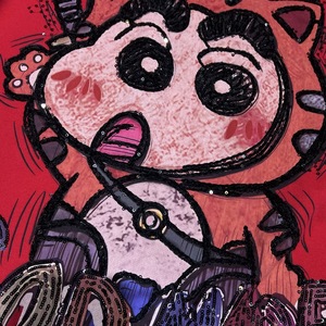 6885/Trendy Brand Custom Printed Women's Street Fashion One Set Knitted Weave Hooded Sweatshirt Fleece Woven Embroidered Cartoon - Product Image 2