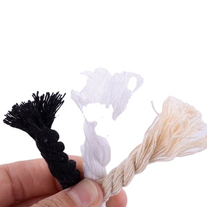 Cordon en coton torsadé à trois brins blanc et noir de 5 à 20 mm, 100 % imperméable, écologique, haute ténacité, pour sacs et chaussures - Product Image 3
