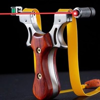Slingshots et accessoires en acier inoxydable avec poignée en bois, longue portée, slingshot professionnel pour le tir en plein air et la chasse