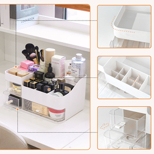 <b>Plastic</b> Eco-Friendly Modern Desk Organizer Drawers Multi-Functional Makeup Office <b>Storage</b> Box for Cosmetics Stationery Home - Product Image 5