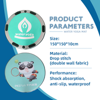 Plataforma Flotante Inflable Redonda de PVC Impermeable Novaspark, Tapete de Yoga con Diseño de Panda, Absorción de Impactos, para Gimnasio y Parque, Venta al Por Mayor