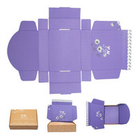 Boîtes d'emballage cadeau rigides en carton ondulé écologiques personnalisées OEM, papier kraft recyclable, pelliculage mat, ruban adhésif, chaussettes en fourrure