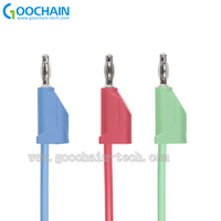Câble USB Type-C magnétique à angle droit Goochain 4 mm avec fiches bananes mâles en cuivre pur et gaine en PVC souple, empilable