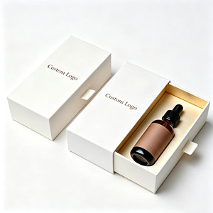 Boîte d'emballage de luxe à tiroir avec logo personnalisé, boîte en carton pour huile essentielle de 30 ml, emballage pour soins de la peau, huile pour barbe et cheveux - Product Image 1