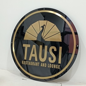 Panneau lumineux LED néon rond en acrylique pour salon, logo personnalisé rétroéclairé, enseigne murale personnalisée, lettres 3D, plaque nominative circulaire, enseigne commerciale - Product Image 1