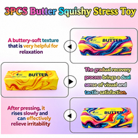 Jouet Squishy en forme de bâton de beurre, anti-stress, compressible et durable, pour enfants et adultes