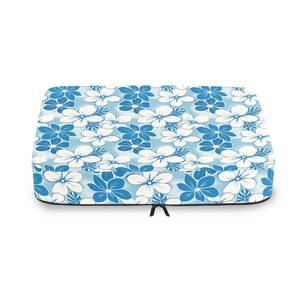 Organiseurs de bagages de voyage à compression avec imprimé floral bleu personnalisé, lot de 6 cubes de rangement pour valise - Product Image 5