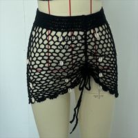Jupe en crochet ajourée faite à la main, 3 couleurs, style mini-jupe, tailles S-L