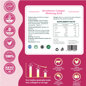 Polvo de péptido de colágeno de pescado <span class=keywords><strong>Halal</strong></span> con vitamina C glutatión para blanquear la piel brillo crecimiento del cabello bolsitas de Salud de uñas - Product Image 2