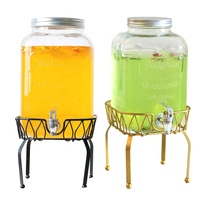 4l 5l 8l Glazen Mason Pot Met Metalen Kraan Fruit Kruiden Sap Dispenser Drankpartijen Serveren Keukengerei Opbergfles