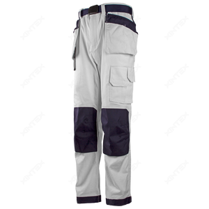 OEM White Cargo Pants <strong>Painter</strong> Work Wear <strong>Trousers</strong> Uniform Men's Workwear Work <strong>Trousers</strong> With Codura Pockets and Zipper - Product Image 3