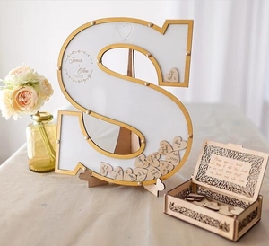 Letter Design Sign in Box Sign Book <strong>Wedding</strong> Decoration <strong>Wedding</strong> Supplies <strong>Wedding</strong> <strong>Guestbook</strong> - Product Image 1