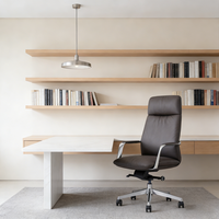 Chaise de bureau en cuir à dossier haut, chaise de bureau confortable, chaise de bureau ergonomique, chaise de bureau de direction de luxe