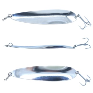 5.5 "7" 8 "10" 11 "acier inoxydable 191g eau salée thon saumon pêche cuillère métal leurre - Product Image 1