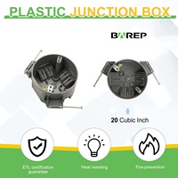 Boîte électrique de plafond BAREP SN20XCG, nouvelle boîte électrique ronde pour construction neuve, PVC, homologuée cETLus