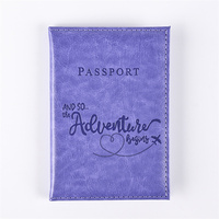 Portefeuille de voyage en cuir PU avec impression de logo personnalisé, porte-cartes et emplacement pour billets, porte-passeport