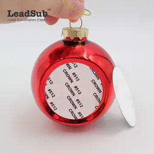 2024 New Plastic 4cm 6cm 8cm Round Sublimation blank Ornaments Plastic Colored Christmas Ball for Tree Decorations