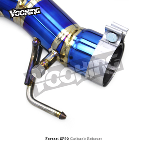 Système d'échappement en titane <span class=keywords><strong>X</strong></span>-Pipe pour <span class=keywords><strong>Ferrari</strong></span> SF90 3.9T V8 2019-2023 – Échappement Catback / Échappement complet de haute qualité - Product Image 2