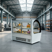 Vitrine à gâteaux ovale miniature QR550A, refroidissement par air, contrôle numérique, dégivrage automatique