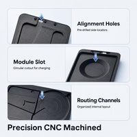 Plaque en plastique nylon noir usinée CNC OEM, plaque de fixation en plastique usinée CNC de précision, pièces mécaniques en plastique CNC personnalisées