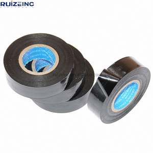 Borsa di stoffa adesiva elettrica adesiva per auto nera resistente alla temperatura ritardante di fiamma elettricista nastro sottile 25 m - Product Image 3