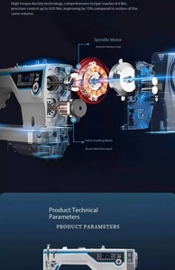 Nouvelle machine à coudre informatisée à point noué A5E-A grande capacité avec coupe-fil à aiguille simple, moteur et matériau ABS - Product Image 4