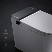 Toilette intelligente avec bidet intégré, séchoir à air chaud, siège chauffant, veilleuse et désodorisant