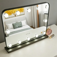 Miroir de salle de bain moderne HD Silver Mirror 600x1200x425mm 12V 12W avec commande tactile LED, miroir de maquillage