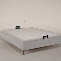 Cadre de lit moderne rembourré avec système de levage à gaz et rangement |   Lit ottoman en tissu |   Lit relevable hydraulique pour meubles de chambre à coucher OEM ODM