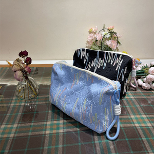 I-0839 sac de rangement de cosmétiques portable de grande capacité sac à fermeture éclair personnalisé sac de maquillage - Product Image 3