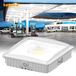 Lumière de station-service super lumineuse, lumière de plafond LED <span class=keywords><strong>pour</strong></span> abri de voiture, éclairage extérieur en aluminium, <span class=keywords><strong>lampe</strong></span> de canopée LED 80W <span class=keywords><strong>pour</strong></span> station-service, garage - Product Image 1