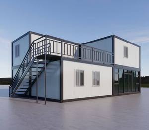 Toppre <span class=keywords><strong>บ้าน</strong></span>คอนเทนเนอร์สองชั้น<span class=keywords><strong>บ้าน</strong></span>ล้มลงโครงตู้คอนเทนเนอร์เหล็กไฟสำเร็จรูปอาคารสำนักงาน - Product Image 3