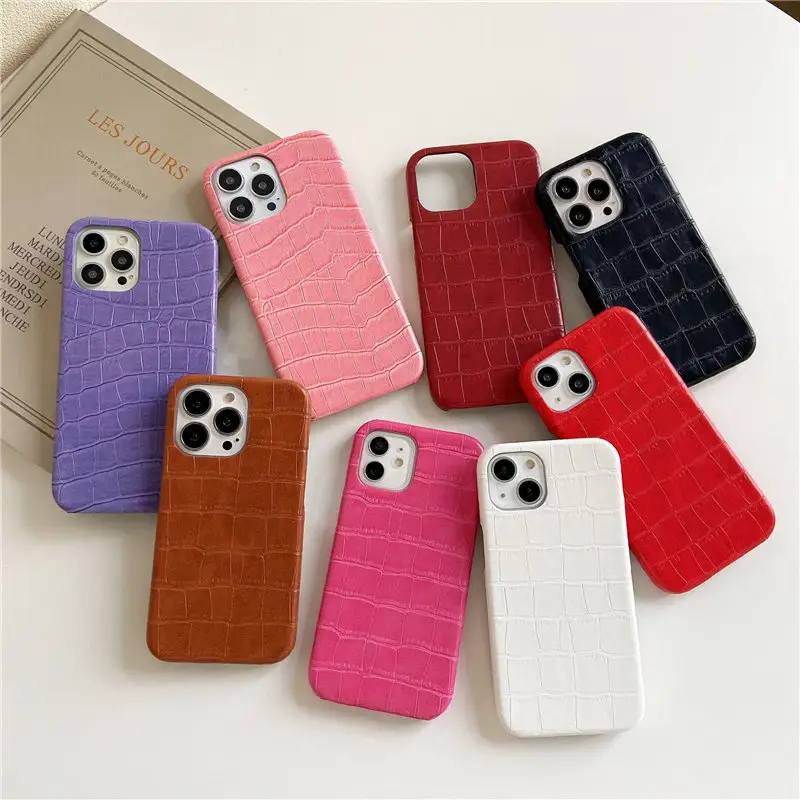 High quality factory made designer for iphone 12 xr xs max 11 pro 13 mini case crocodile leather skin