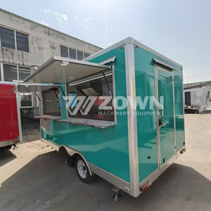 Remolque de comida móvil de alta resistencia con mostrador de acero inoxidable y dos puertas de servicio para comida rápida - Product Image 1