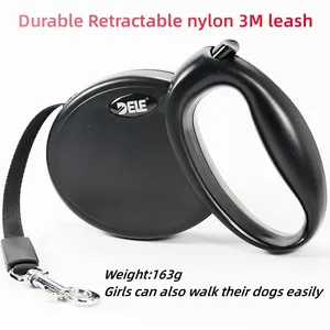 26ft Hot Selling Custom Logo Automatic Reflective Nylon Tape Retractable Dog Leash