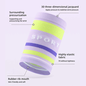 Soporte de Muñeca Deportivo Transpirable de Punto, Absorbente de Sudor, Elástico, para Fitness, Running y Entrenamiento Diario - Product Image 1