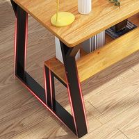 Table d'ordinateur de jeu en bois abordable avec KC-T0687 d'étagère