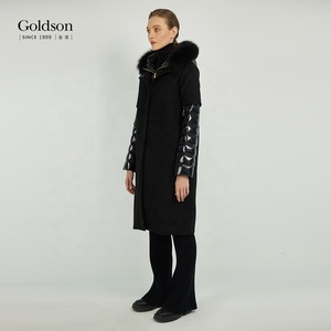 Abito Vintage invernale da donna in due pezzi con cappuccio in pelliccia di volpe 50% giacca impermeabile in Nylon in lana e 90% - Product Image 4