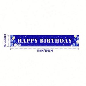 Drapeaux et bannières promotionnels de haute qualité, impression par sublimation sur tissu tricoté, design personnalisé, bannière Joyeux Anniversaire - Product Image 3