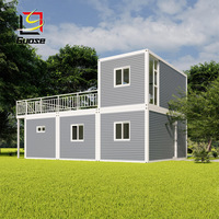 Villa de luxe à deux étages en conteneur à Barbade, maison préfabriquée, petit bureau en conteneur