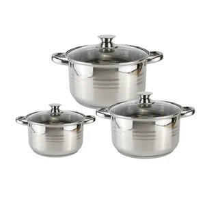 Cookware सेट Multifunctional खाना पकाने और बर्तन सॉस स्टेनलेस स्टील के रसोई सूप और स्टॉक बर्तन