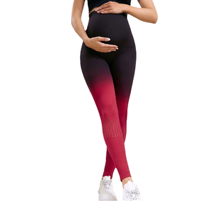 Nouvel Arrivage en Gros : Leggings de Sport de Maternité Solides à Taille Haute et Extensibles dans les Quatre Sens pour Femmes Enceintes – Vêtements de Fitness - Product Image 1
