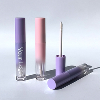 CY346 vente en gros cosmétique 3.5ml dégradé rose dégradé violet brillant à lèvres Tube nouveaux petits tubes d'emballage de brillant à lèvres arrondis