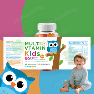 Vitahealthy <span class=keywords><strong>Kids</strong></span>, Mezcla Diaria de Vitaminas y Minerales en Formato Masticable con Sabores Divertidos para el Crecimiento, Multivitaminas Nutritivas en Gomitas para Niños - Product Image 5